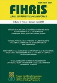 Image of FIHRIS JURNAL ILMU PERPUSTAKAAN DAN IMFORMASI Volume VIII Nomor 2